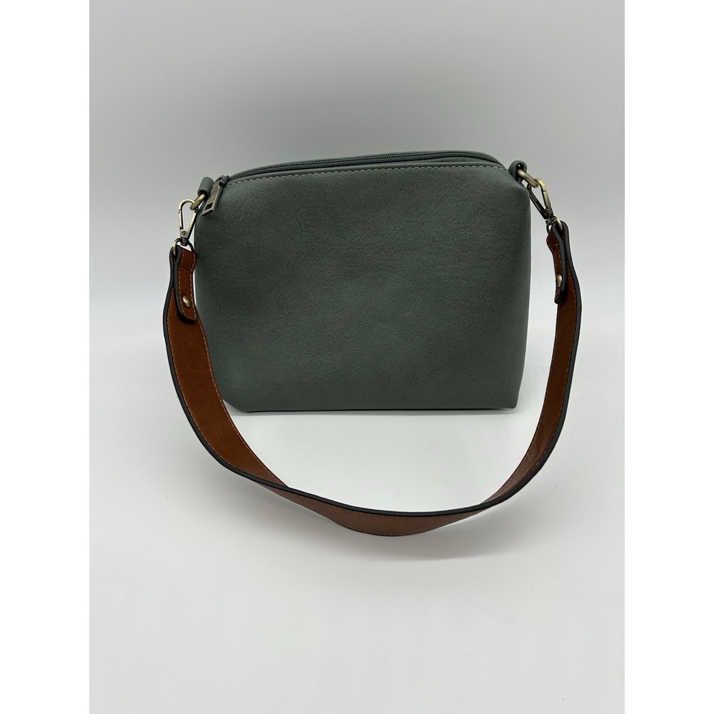 Jen & CO Vegan Leather Purseโ Handbag Small Sage Green Minimalist Style